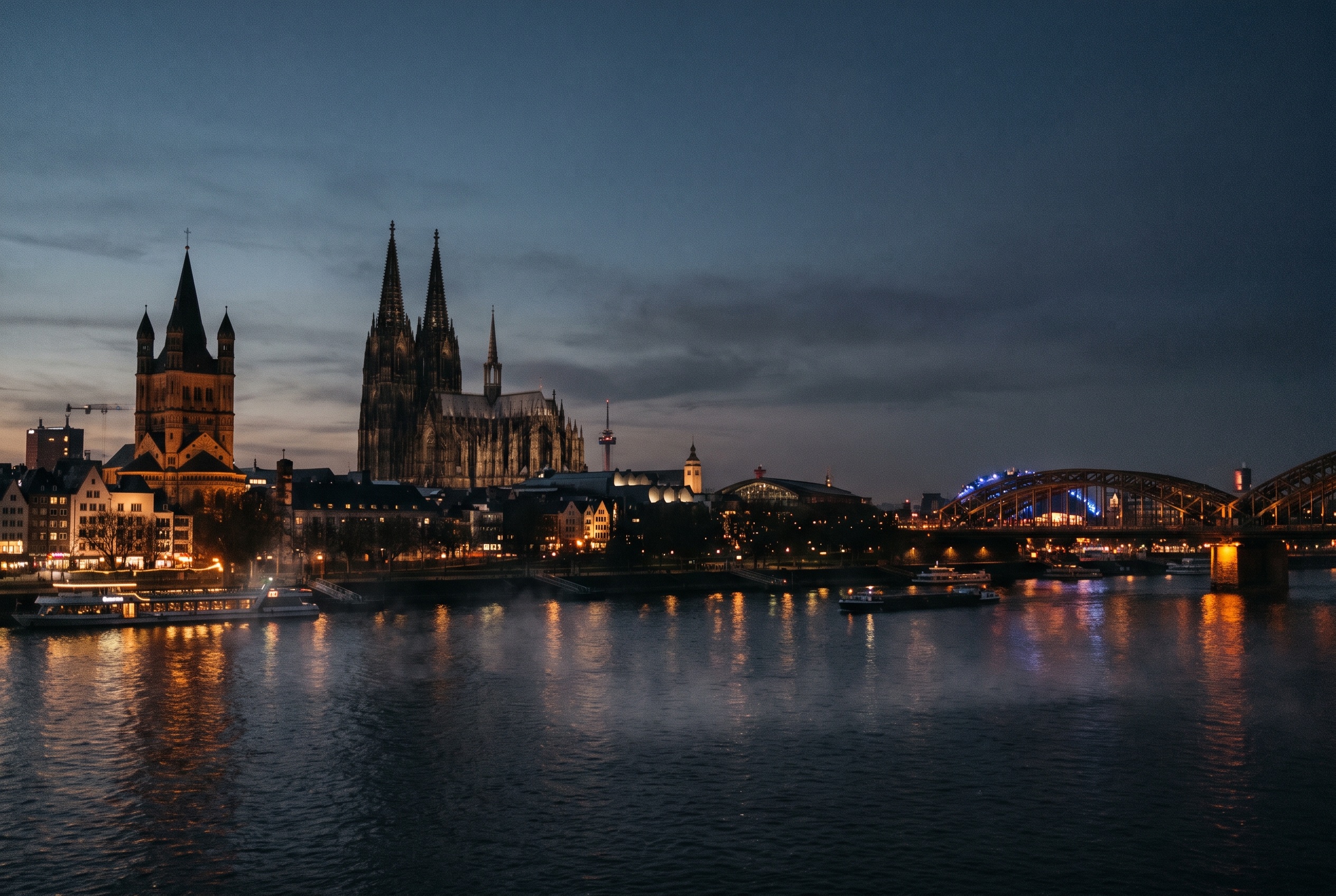 Rheinland bei Nacht